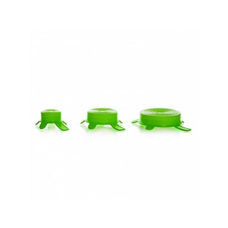 Dwk Life Sciences Silicone Lids, Mixed Size Set, Green, 3/pk, 3PK 212303G